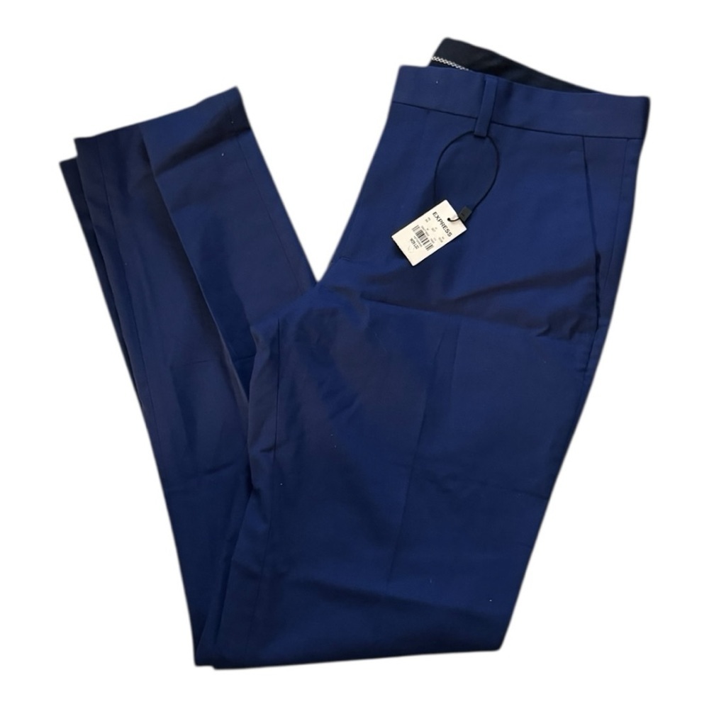 Express Men's Elegant Navy Dress Pants - Picture 6 of 7